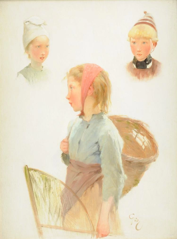 Figura con sciarpa rossa